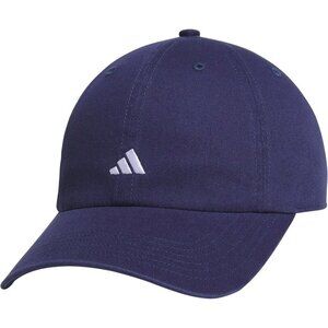 Adidas Women's Dark Blue White Baseball Adjustable Cotton Athletic Relaxed Hat